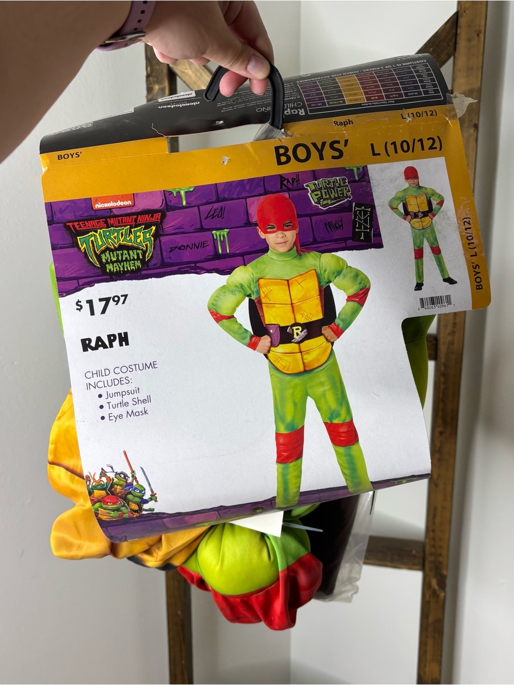 Teenage Mutant Ninja Turtles Raph Boys Costume - Green & Red Size L (10/12)
